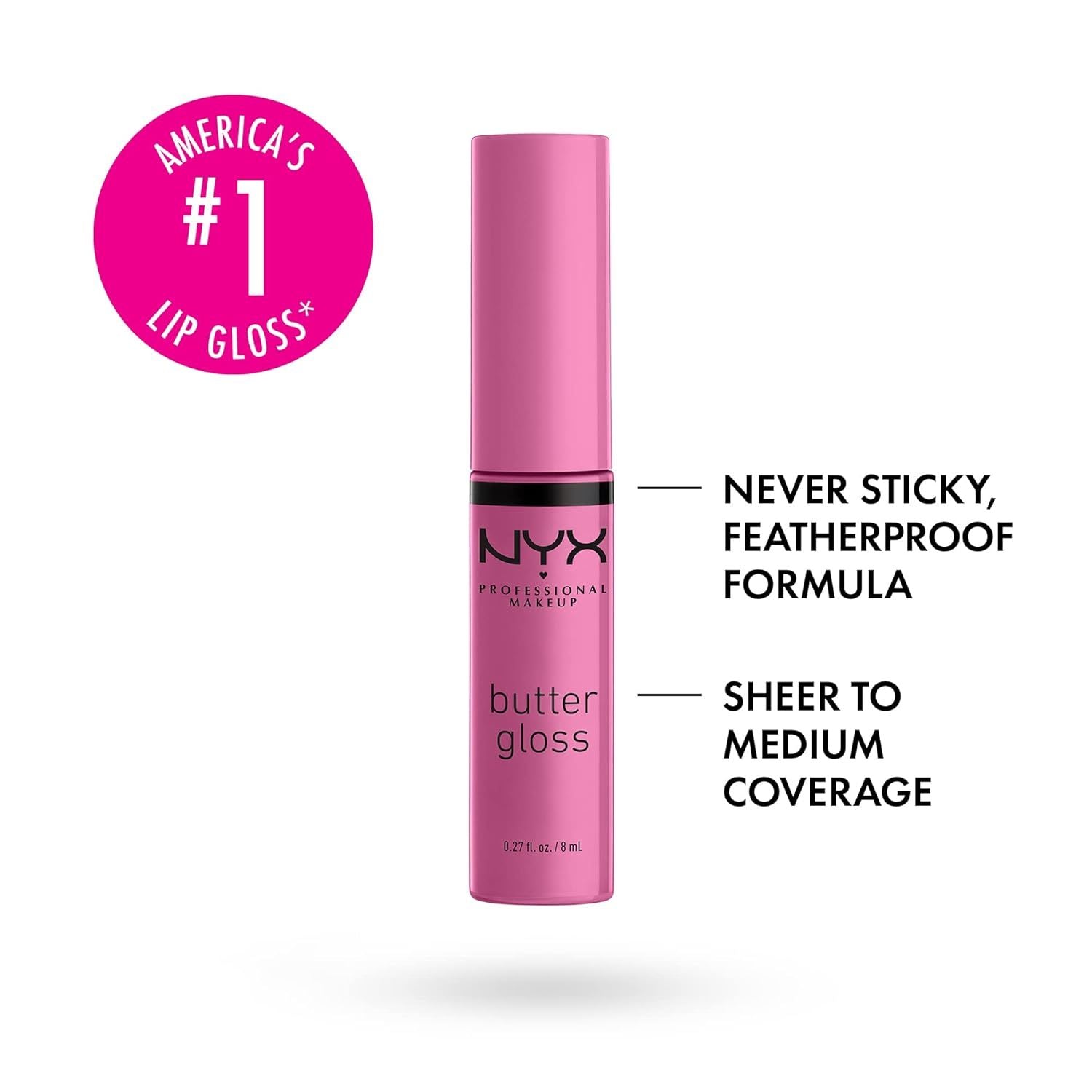 NYX Moisturizing Sweet Butter Lip Gloss 0.23 Oz 468653231
