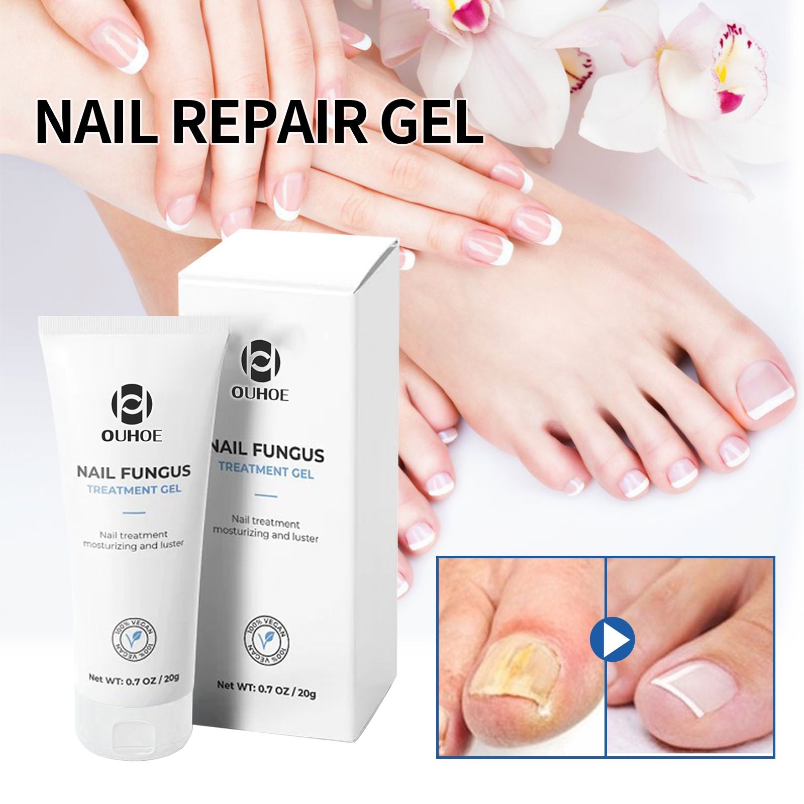 OUHOE Nail Care Gel, Hand And Foot Gray Nails 468652741