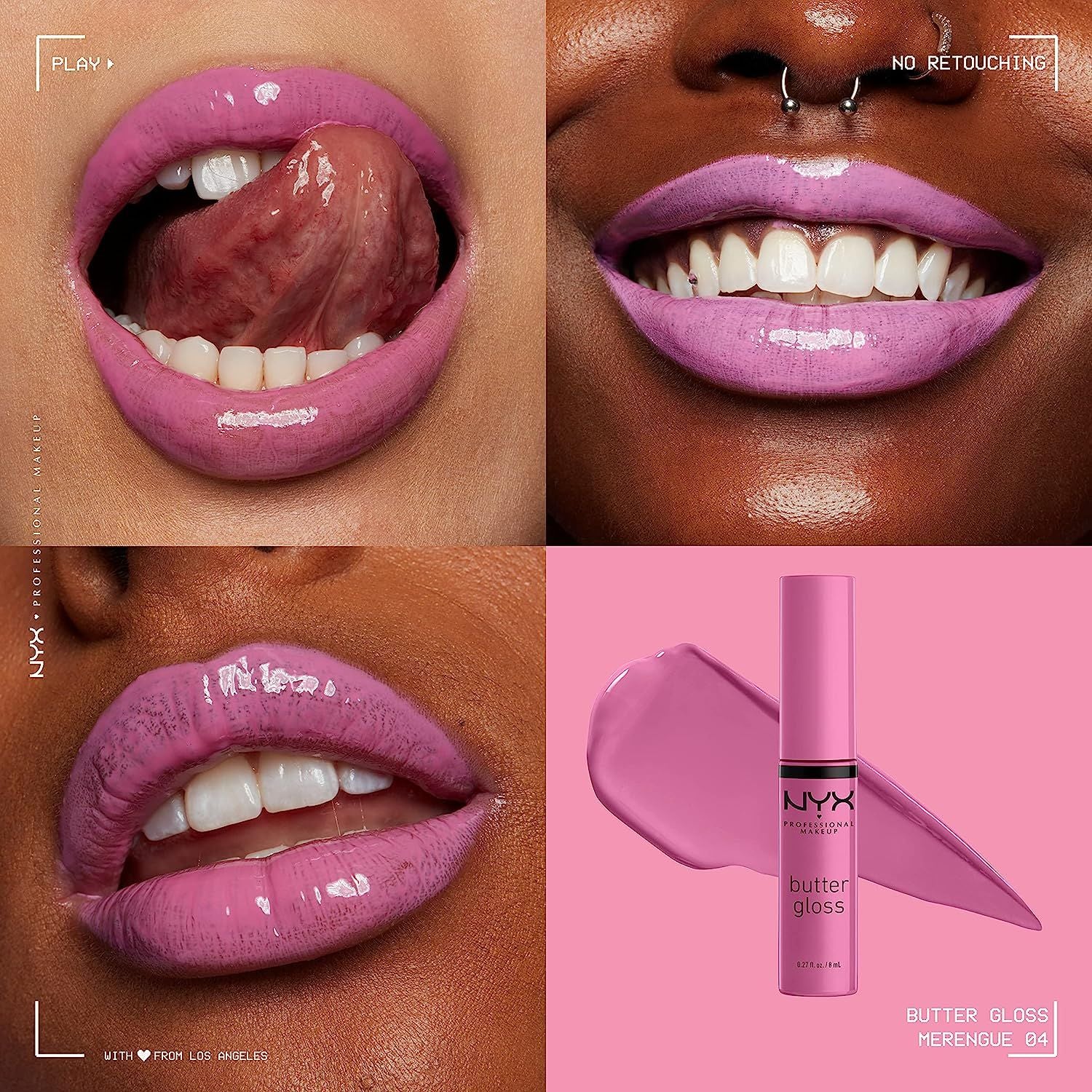 NYX Moisturizing Sweet Butter Lip Gloss 0.23 Oz 468653261