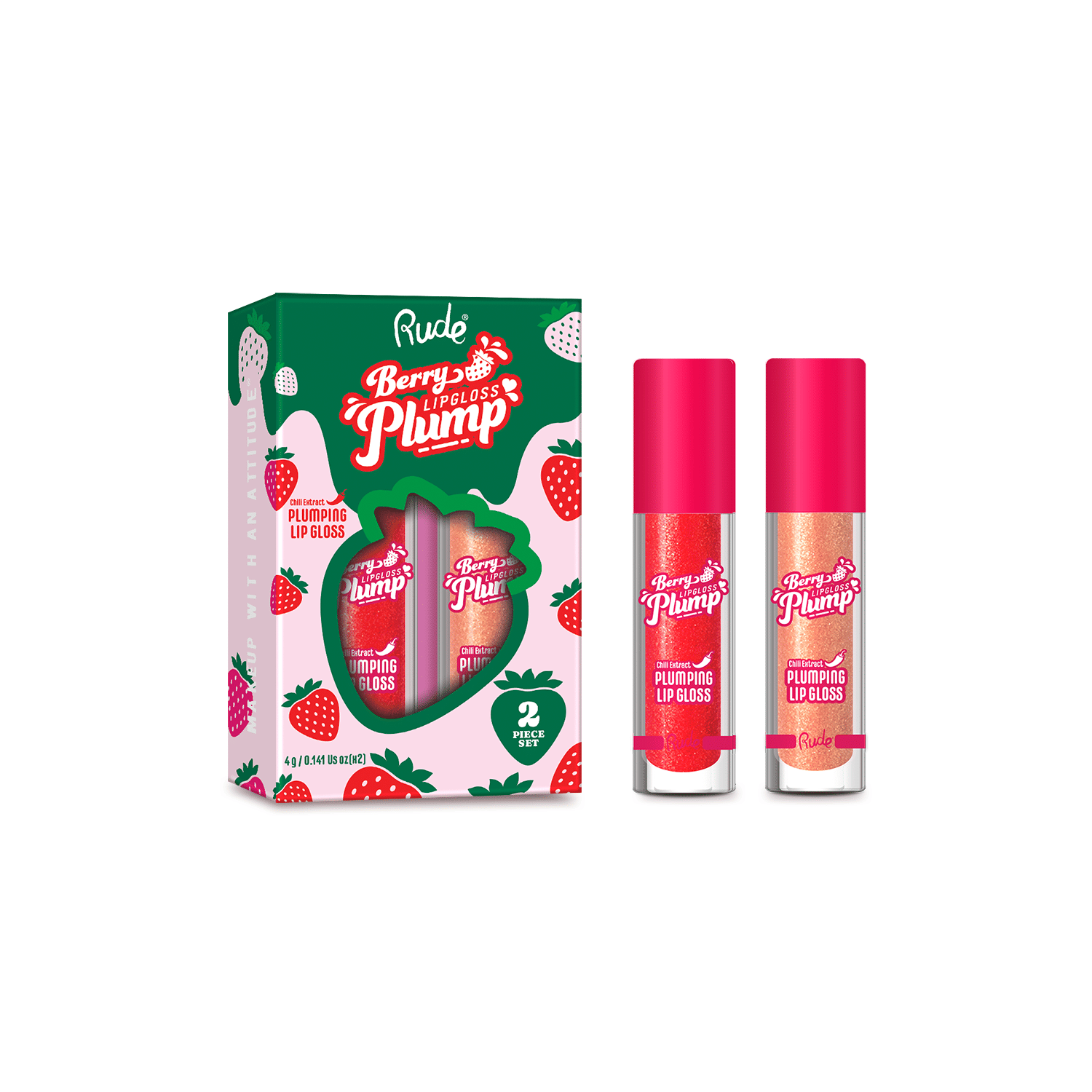 RUDE Berry Plump Plumping Lip Gloss Duo 468653451