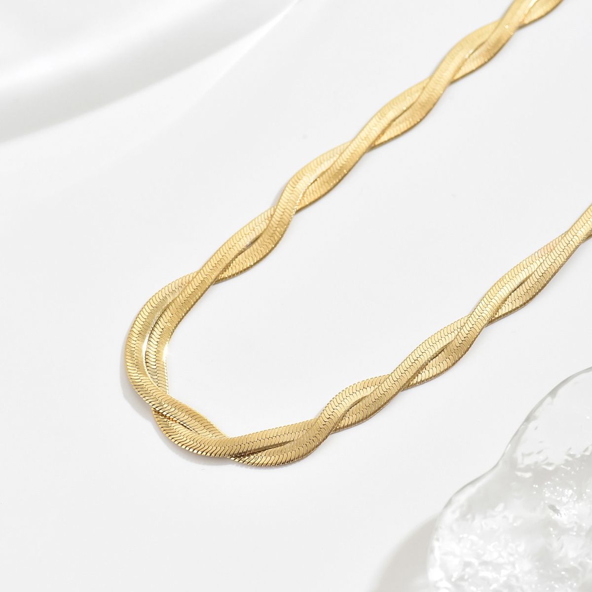 Lxalry Gold-Tone Double Layer Collarbone Necklace For Women 468656511