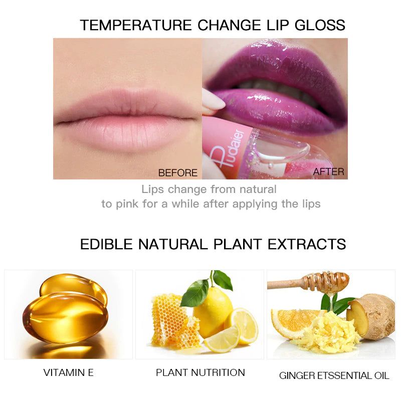 PUDAIER® Lip Gloss - Color 01# Temperature Change 3- Pack 468653101