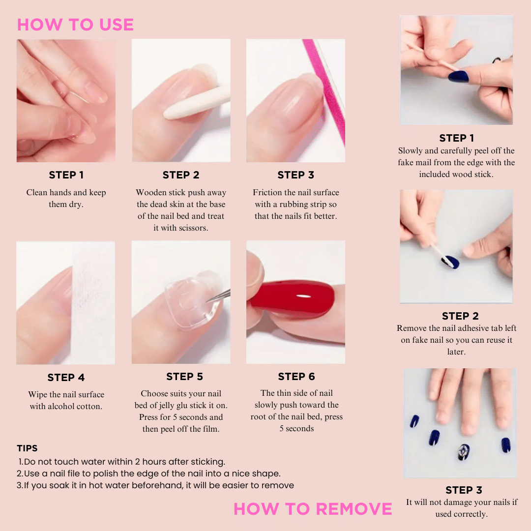 Love Scratch 10 PCs Purple Extra Long Glossy Handmade Press-on Nails 468652471